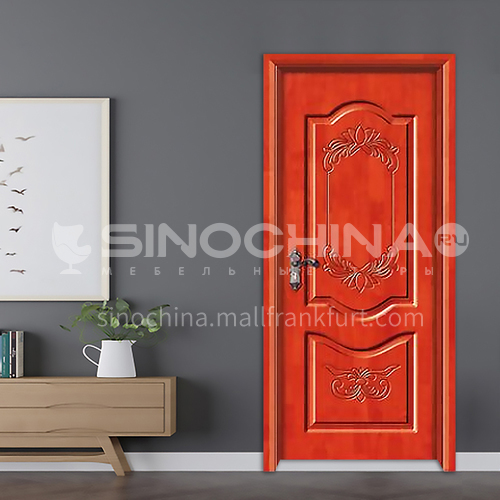 Pattern style oak solid wood door practical bedroom door